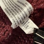 Knox Rose Sweater Woman's Medium Burgundy Red Textured Sleeves Crew Neck Minimal Photo 10