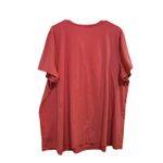 Woman Within  Short Sleeve Blouse Coral Eyelet Henley Tee Size 26/28 2XL 3XL Photo 2