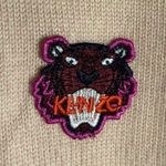 Kenzo Tiger Patch Pink Gray Colorblock Wool Cardigan Sweater Size Small Photo 10