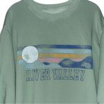Aerie Oversized River Valley Sage Green Crewneck Sweatshirt M Photo 3