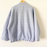 ZARA Oversized Boucle Bomber Jacket in Light Blue Photo 8