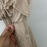 American Vintage Vintage Y2K Tan Ruffle Dress Size Medium Boho Renaissance Fair Mid Evil Times Photo 2