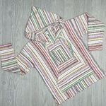 Earthbound trading co Molina woven multicolor Baja blanket hoodie sweater med Photo 0