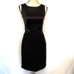 Y2K Shani CutOut Twist Satin Dress Sz 4 Holiday Glam Party Bow Mob Wife Black Photo 14