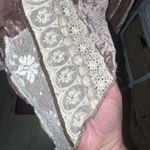 For Love and Liberty Velvet Tie Front Top Kimono Lace Fairy Grunge Romantic Silk Brown Size M Photo 1