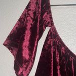 Forever 21 small off the shoulders maroon velvet crop top Photo 1