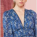 Ulla Johnson NWOT Silk Blue Joan Midi Floral Dress Size 0 Photo 3