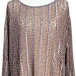 Dress to Kill Asymmetrical Shimmer Art to Wear Textured Lace Tunic Top One Size Purple Size undefined Photo 4