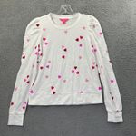 Lilly Pulitzer NWOT Jansen Sweatshirt Valentine Lots of Love Hearts Women Small Photo 0