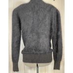 Vintage Shannon Cardigan Angora Lambswool Black Gold Bejeweled Grannycore Soft M Size M Photo 3