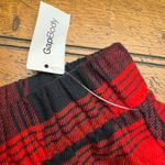 GAP Body Red Black Plaid Flannel Sleep Pajama Shorts Womens Small Photo 2