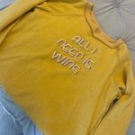BOUTIQUE | Reversible yellow cropped hoodie Size L Photo 0