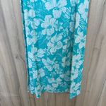 Coldwater Creek Floral Silk Linen Dress Blue Size 14P Boho Photo 3