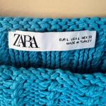 ZARA Womens Crocheted Knitted Striped Y2K Crop Top Size Large Cottagecore Preppy Photo 2