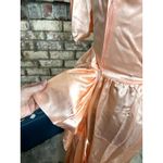 Formal dress puff sleeves big bow vintage 1980s peach Pink Photo 5