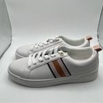 Ted Baker NWOB  Women's Leather Metallic Detail Webbing Trainers  size 6.5 Photo 2