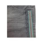 Democracy  Women's Jeans Sz‎ 6 Raw Hem Ankle Black Side Stripe Lace "Ab"solution Photo 5