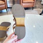 Lucky Brand  Jemimmy Platform Sandal Brown Leather Woodgrain Women's‎ Size 11 Photo 8