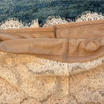 Rose + Olive  Cream Lace High-Low Blouse M | Boho Chic Coquette Romantic Top Photo 5