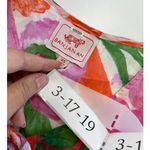 Banjanan Shirt Womens X Small Orange Pink Green Aurora Cutout Blouse Top‎ Cotton Size XS Photo 6