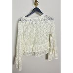 ASTR the Label Tiered Bell Sleeve Lace Top in Buttercream Size X-Small Photo 5