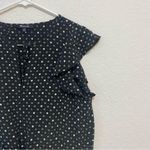 Madewell  Silk Sleeveless Open back Romper Black Beige Pattern Size Medium Photo 4