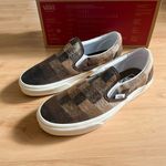 Vans Classic Slip-On Sweater Check Brown Women7.5 US Photo 4