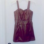 A New Day 2/$30 faux leather brown leather dress with bodice size small Photo 2