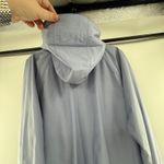 L.L.Bean Women's Long Hooded Waterproof Raincoat Plaid Lined XL Purple Photo 8