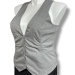 Maurice's Womens Suit Vest Fitted Ruched V Neck Racerback Y2K Gray XL Photo 4