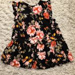 American Eagle  Outfitters Black Floral Ruffled Blouse Size M Photo 15
