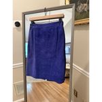 Vintage‎ Suede Leather High Waist Winslet Skirt Purple 9/10 Photo 1