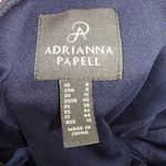 Adrianna Papell Beaded One Shoulder Blouson Wide Leg Black Jersey Jumpsuit Sz 8 Photo 9