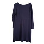 Talbots A3  Women's Navy‎ Blue Long Sleeve V-Neck Wrap Dress Size 14 Photo 4