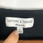 Madewell  Texture & Thread Long Sleeve Tie-front Black Top Photo 3