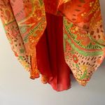 Bandolino Vintage Y2K Pink Green Paisley Flowy Midi Retro Dress Women's size 8 Photo 7