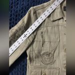 BCBG MAXAZRIA Women’s Denim Military Style Jacket Patches Size Small Photo 8