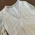 Shoshanna  chandra v-neck mesh bell sleeve mini dress Photo 3