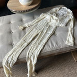 Pretty Little Thing Sheer Metallic Creme Two Piece Cover Up Set Photo 0