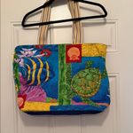 Colorful Sea Life Tote Bag Blue Photo 2