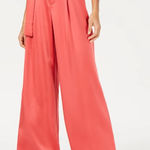 Bar III Paperbag Wide-Leg Pants Coral 14 Photo 0