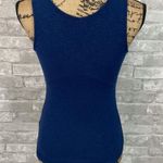 Free People  Emmy Lou Navy Blue Lace Up Tank Top Photo 3
