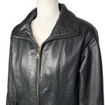 wilson's leather Wilson's Genuine Leather Women's Blazer Jacket Size XS Black Pockets Long Length Photo 2