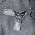 White House | Black Market  Black Sleeveless Choker Neck Shift Dress EUC Size 6‎ Photo 8