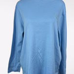 Blair Vintage 90s  Blue Mock Neck Long Sleeve Shirt Size Large Photo 0
