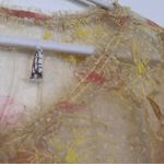 Free People  Intimately Postcard From Paris Long Sleeve Top M Yellow Floral Lace Photo 12