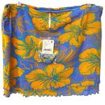 Free People Tube Top Poppy Smocked Top in Cornflower Combo, Sz XL Photo 4