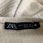 ZARA  Women's Cream Ecru Crochet Knit Boho Long Sleeve Cut Out Crop Top Size S Photo 6