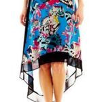 Blue Butterfly Print Sheee Overlay Skirt Size undefined Photo 0