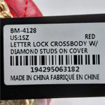 Badgley Mischka Women's Small Red Quilted Crossbody Shoulder Bag Purse Party Photo 11